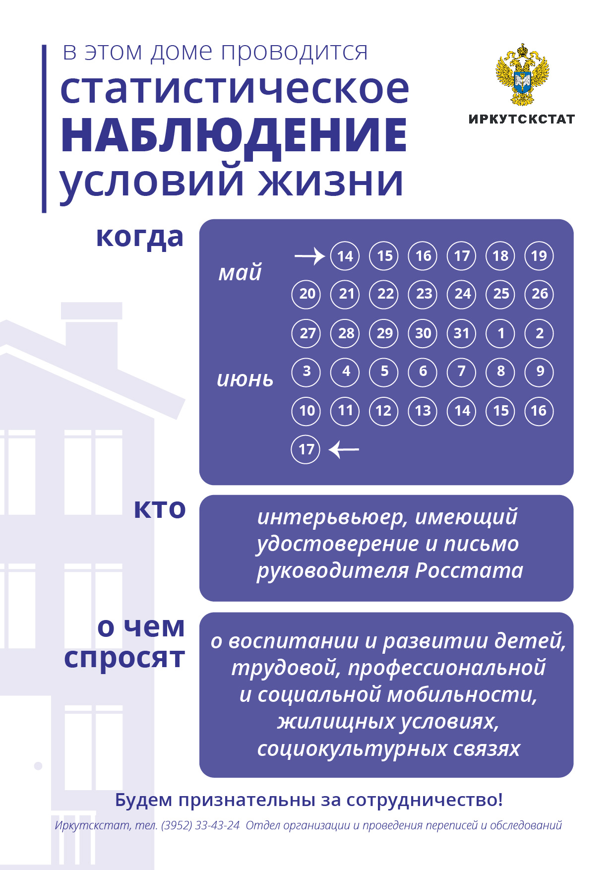 Официальный сайт администрации города Усолье-Сибирское - ИРКУТСКСТАТ  ПРОВОДИТ КОМПЛЕКСНОЕ НАБЛЮДЕНИЕ УСЛОВИЙ ЖИЗНИ НАСЕЛЕНИЯ