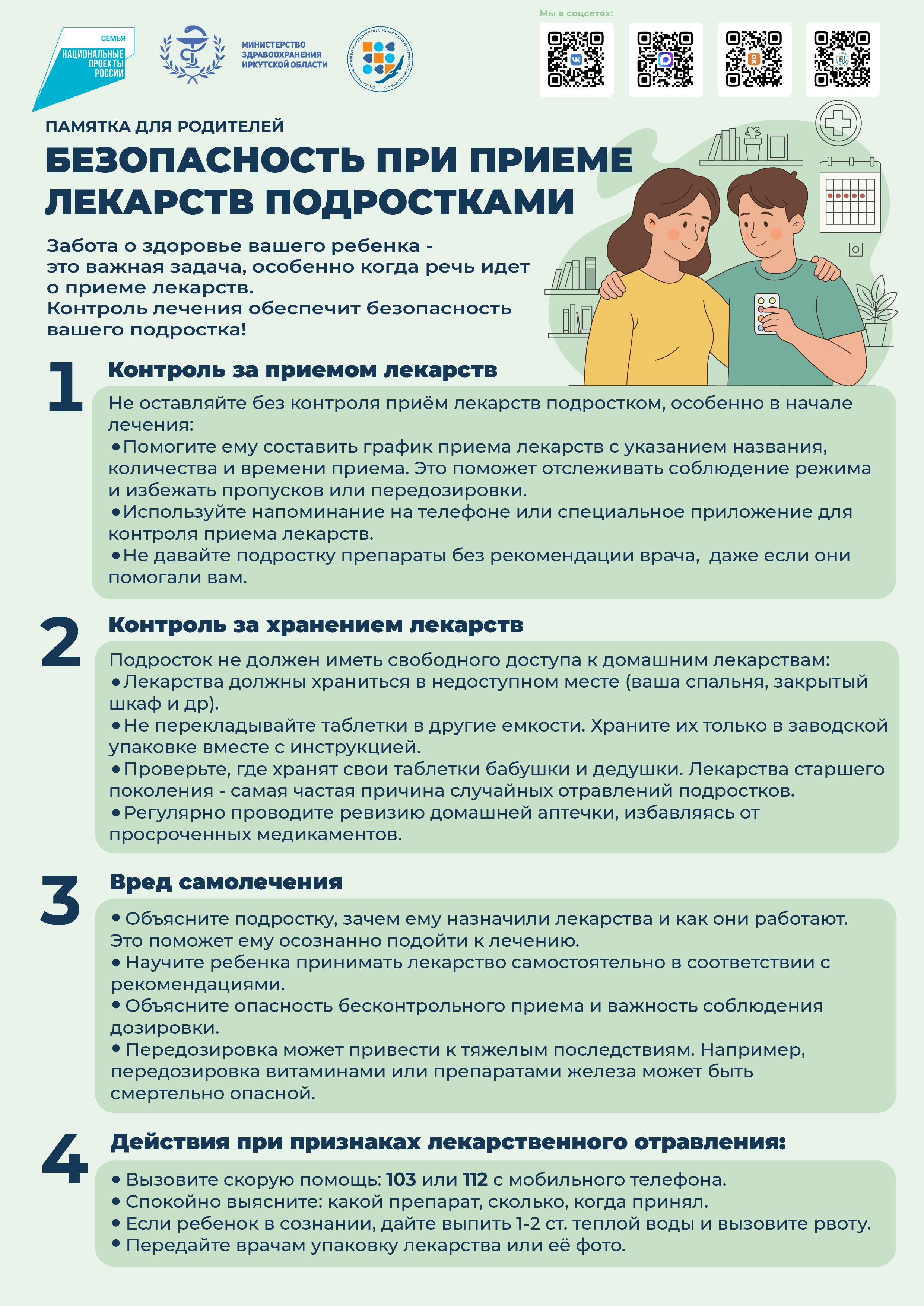 Безопасность при приеме лекарств подростками